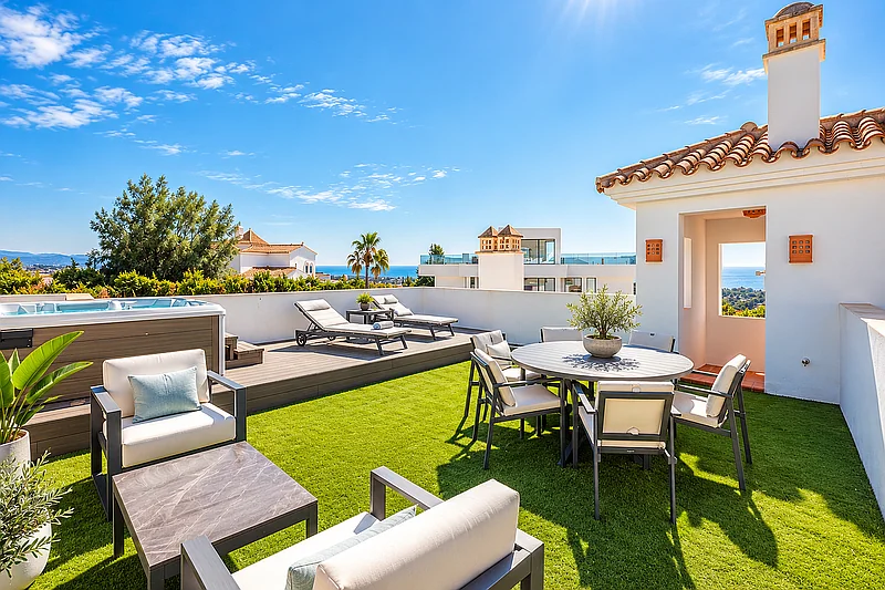 Property terrace overlooking the coast