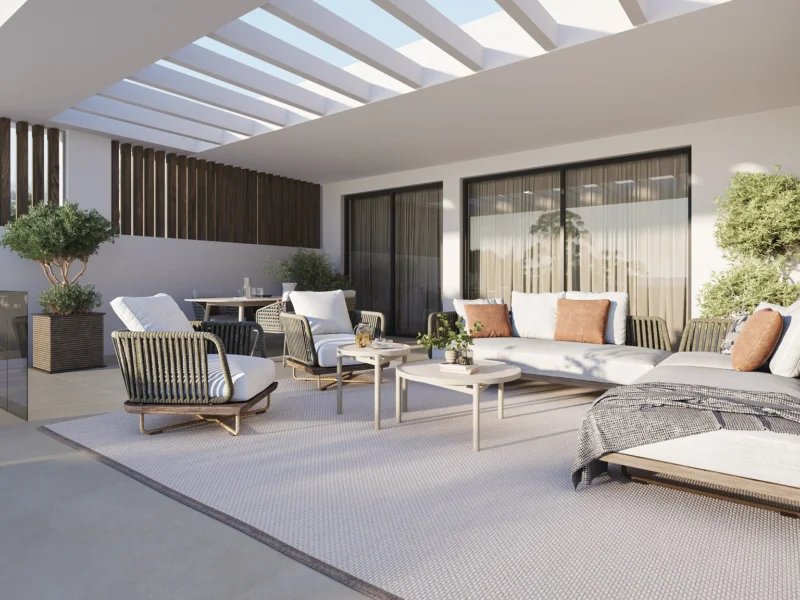 2 Bedroom Apartment with Terrace for Sale in Boladilla Village, Nueva Milla de Oro, Estepona