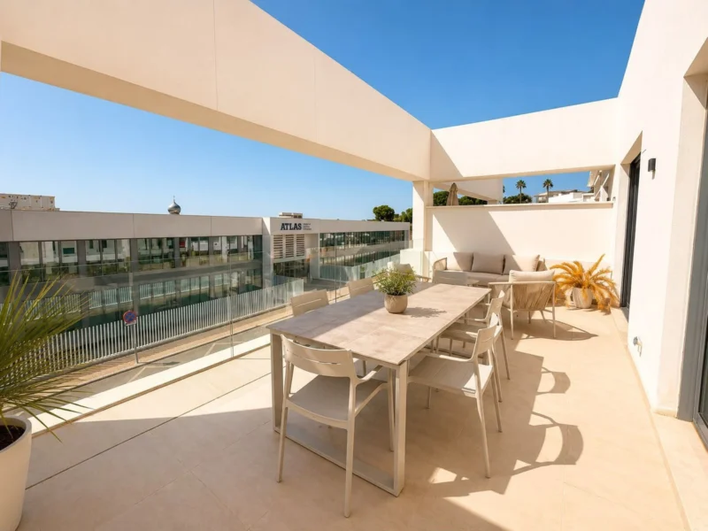 Furnished 3 Bedroom Apartment with Terrace for Rent in Selwo, Nueva Milla de Oro, Estepona