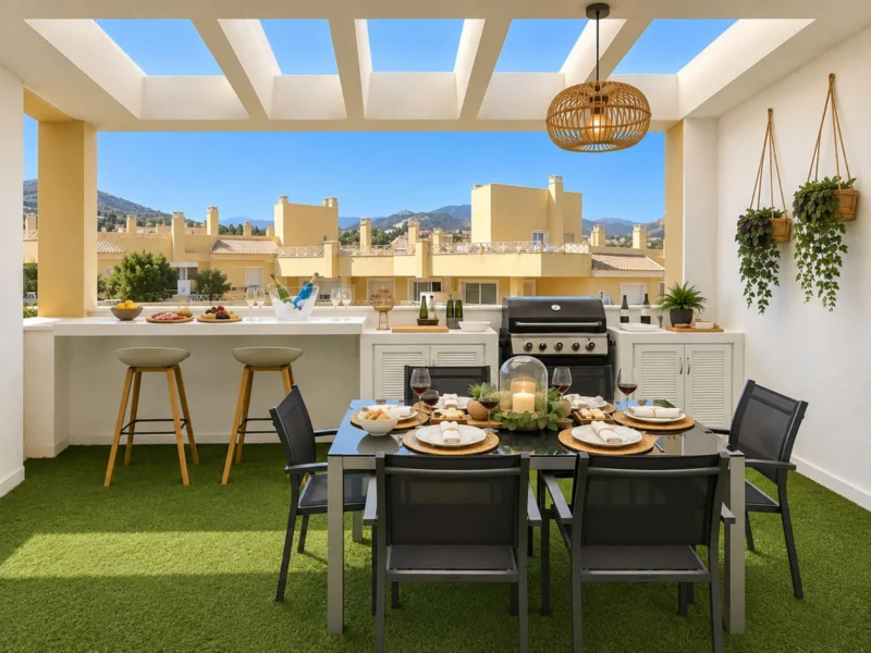 Furnished 2 Bedroom Apartment with Terrace for Rent in Las Brisas Golf, Nueva Andalucía, Marbella